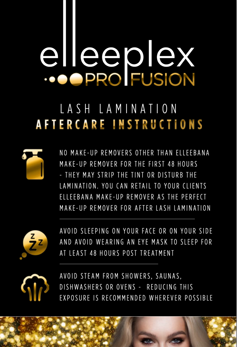 Elleeplex Profusion Lash Lamination After Care Flyer (2 sides) | Digital Download