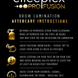 Elleeplex Profusion Brow Lamination Aftercare Flyer (2 sides) | Digital Download