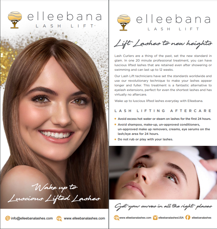One Shot Lash Lift After Care Flyer (2 sides)
