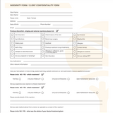 One Shot Lash Lift Indemnity / Consent Form + Photo Waiver